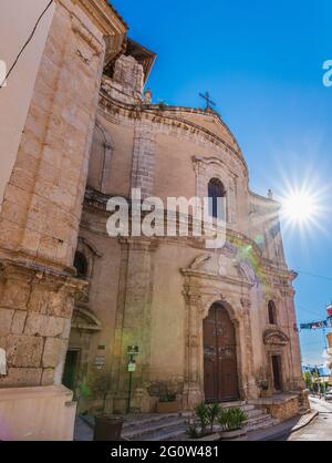 Eglise de San Domenico dans la vieille ville de Caltanissetta, Sicile, Italie, Europe Banque D'Images