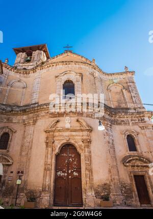 Eglise de San Domenico dans la vieille ville de Caltanissetta, Sicile, Italie, Europe Banque D'Images