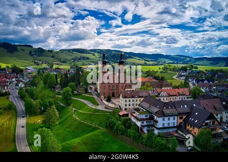 Kloster St. Peter auf dem Schwarzwald Allemagne Photographie aérienne Banque D'Images