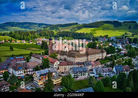 Kloster St. Peter auf dem Schwarzwald Allemagne Photographie aérienne Banque D'Images