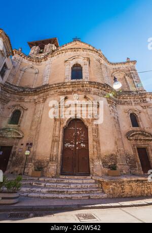 Eglise de San Domenico dans la vieille ville de Caltanissetta, Sicile, Italie, Europe Banque D'Images