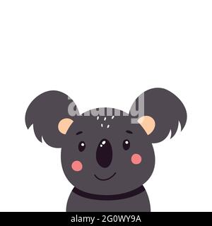 Joli koala. Illustration vectorielle isolée sur fond blanc. Illustration de Vecteur