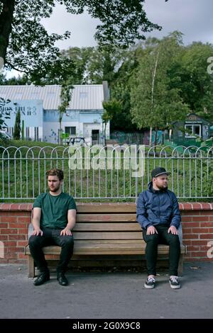 Mike Kerr et Ben Thatcher de Royal Blood à Brighton Banque D'Images