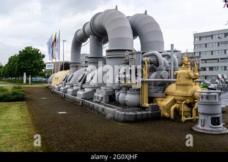 Site de production de Siemens Energy à Müllheim an der Ruhr, turboset Schelle, turbine de 60 mégawatts à partir de 1934, NRW, Allemagne Banque D'Images