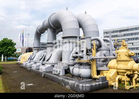 Site de production de Siemens Energy à Müllheim an der Ruhr, turboset Schelle, turbine de 60 mégawatts à partir de 1934, NRW, Allemagne Banque D'Images