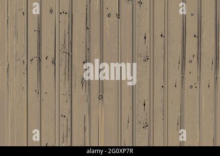 Art rendu bois style lambris mur texture de fond avec brun et brun clair grain de bois et noeuds Banque D'Images