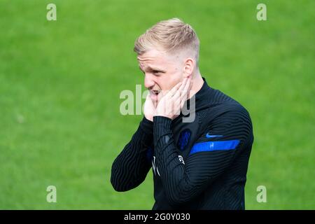 28-05-2021 VOETBAL: TRAINING NEDERLANDS TEAM: ZEIST Donny van de Beek pendant l'entraînement équipe nationale néerlandaise de football le Mai 28 2021 à Zeist pays-Bas Credit: SCS/Sander Chamid/AFLO/Alay Live News Banque D'Images