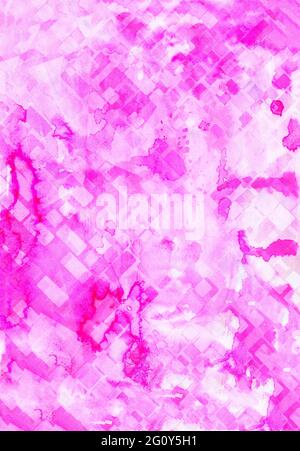 Fond abstrait aquarelle rose pour le design Banque D'Images