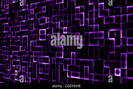 Illustration graphique de rendu 3d de couleur violette Banque D'Images