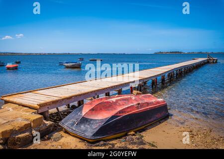 Panorama de Laguna dello Stagnone, Marsala, Trapani, Sicile, Italie, Europe Banque D'Images