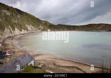crique de lulworth sur la côte jurassique à dorset Banque D'Images