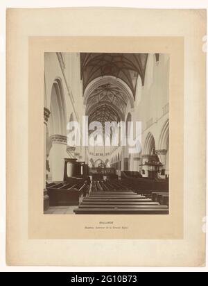 Intérieur du grand ou Sint-Bavokerk à Haarlem; Hollande. Banque D'Images