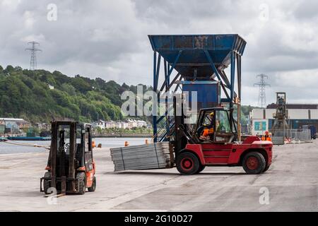 Cork, Irlande. 4 juin 2021. Les employés du port de Cork ont aujourd'hui clôturé les quais Albert et Kennedy afin d'empêcher les gens de se rassembler pour boire de l'alcool pendant le week-end des fêtes de juin. Crédit : AG News/Alay Live News Banque D'Images