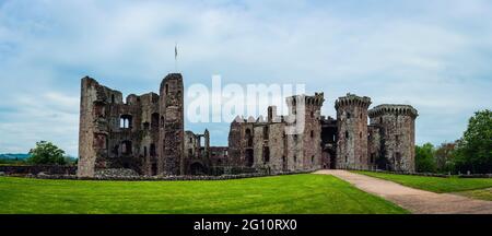 Château de raglan, pays de Galles, Angleterre, Europe Banque D'Images