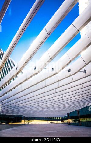 LISBONNE, PORTUGAL - 25 MARS 2017: Détails de l'architecture moderne, le siège de l'architecte Aires Mateus le 19 janvier 2017 à Lisb Banque D'Images