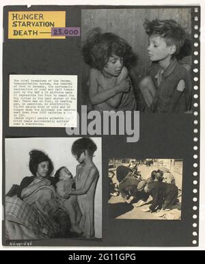 Le Telegraph; livre de photos et de collage « The Hidden Camera ». Dagblad de Telegraaf de mars 1945, peu après le magazine n'est plus apparu en raison d'un manque de papier et de carburant. Banque D'Images