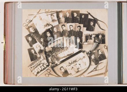 Composition de 25 photos et instruments médicaux (instruments de réalisation d'amputations). Banque D'Images