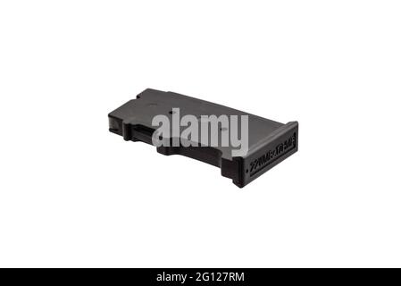 .22wmr magazine de fusil isolé sur fond blanc Banque D'Images