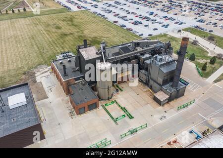 John Deere Harvester Works and Visor Centre, East Moline, Illinois Banque D'Images