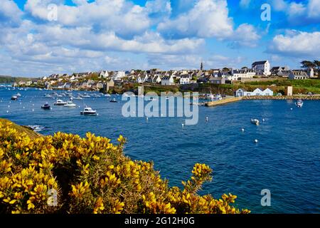 France, Briitany, Finistère, ville du Conquet Banque D'Images