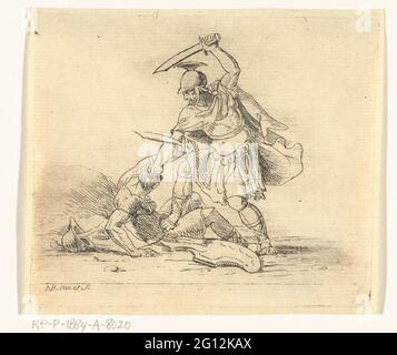 Deux soldats romains se combattent. Banque D'Images