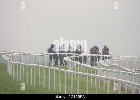 Epsom Downs, Surrey, Royaume-Uni. 4 juin 2021. Tout le champ galop à travers le haut des bas pendant la course de roses Oaks classique sur les bas à Epsom Credit: Motofoto/Alay Live News Banque D'Images