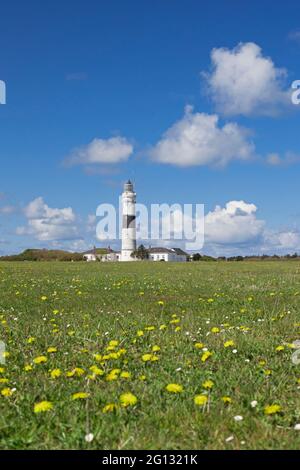 Phare de Kampen sur l'île frisonne du Nord de Sylt, Frise du Nord, Schleswig-Holstein, Allemagne Banque D'Images