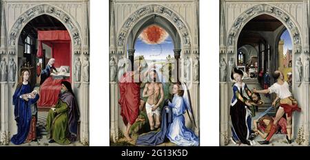 Rogier van der Weyden - l'autel de Saint-Jean Banque D'Images