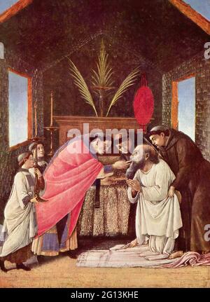 Sandro Botticelli - dernière communion St Jérôme C 1495 Banque D'Images