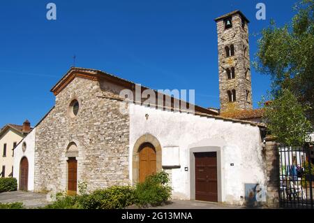 Bagno a Ripoli, Florence, Toscane, Italie - Villamagna - Pieve di San Donnino, originaire du huitième siècle. Banque D'Images