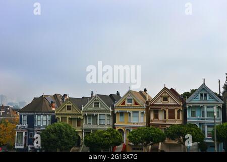 Painted Ladies, San Francisco Banque D'Images