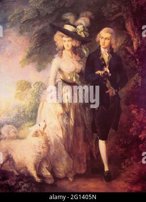 Thomas Gainsborough - M. Mme William Hallett Marche du matin 1785 Banque D'Images