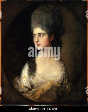 Thomas Gainsborough - Portrait de Mlle Elizabeth Linley plus tard Mme Richard Brinsley Sheridan Banque D'Images