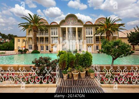 Jardins historiques d'Eram connu sous le nom de Baghe Eram à Shiraz, Iran Banque D'Images