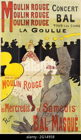 Toulouse-Lautrec - Moulin Rouge la Goulue affiche pour le Cabaret le Moulin Rouge Banque D'Images