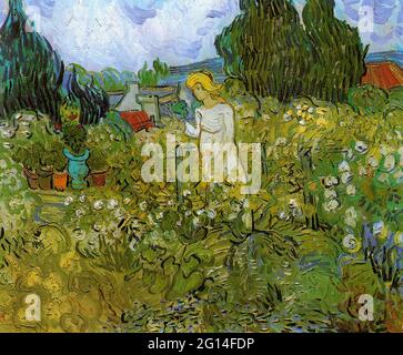 Vincent Van Gogh - Mademoiselle Gachet son jardin Auvers sur Oise 1890 Banque D'Images