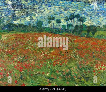 Vincent Van Gogh - terrain de coquelicot Banque D'Images
