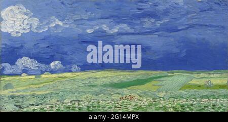 Vincent Van Gogh - champ de blé sous les nuages de tonnerre Banque D'Images