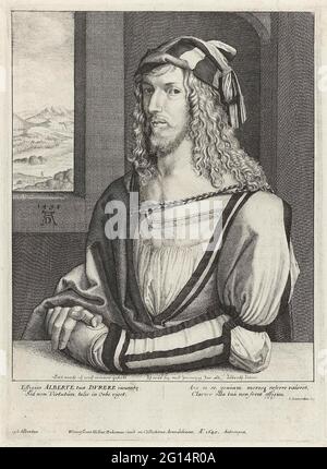 Portrait d'Albrecht Dürer. Portrait de l'artiste allemand Albrecht Dürer à l'âge de 26 ans. Banque D'Images