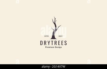 silhouette arbres sec logo symbole vecteur icône illustration design graphique Illustration de Vecteur