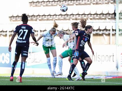 LINKÖPING 20210604Fritten dans le Damallsvenskan entre Linköping FC-Hammarby à l'arène Linköping. Photo Jeppe Gustafsson Banque D'Images