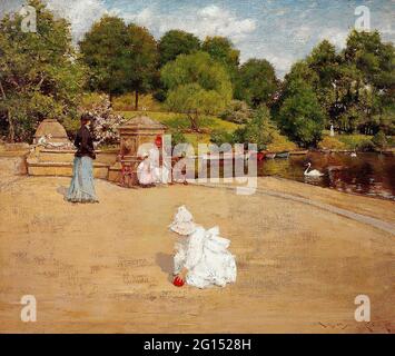 William Merritt Chase - bit Terrace aka tôt le matin promenade 1890 Banque D'Images