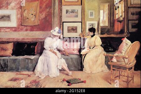 William Merritt Chase - appel amical 1895 Banque D'Images