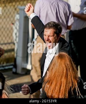 Elmont, NY, États-Unis. 4 juin 2021. 4 juin 2021 : lors de la course du vendredi au Belmont Stakes Festival à Belmont Park à Elmont, New York. Scott Serio/Eclipse Sportswire/CSM/Alamy Live News Banque D'Images