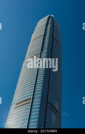 2ifc, le deuxième plus haut bâtiment de Hong Kong, surplombe Central, l'île de Hong Kong Banque D'Images