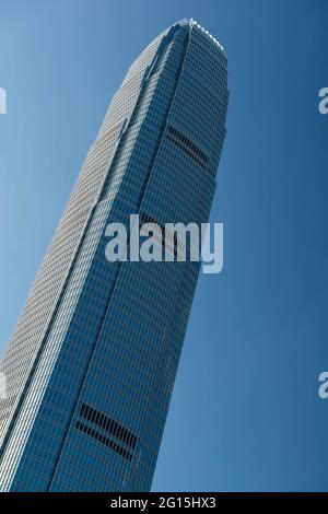 2ifc, le deuxième plus haut bâtiment de Hong Kong, surplombe Central, l'île de Hong Kong Banque D'Images