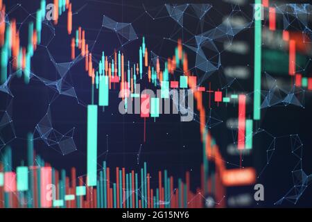 Divers types de produits financiers et d'investissement sur le marché obligataire, c'est-à-dire les FPI, les FTE, les obligations et les actions. Banque D'Images