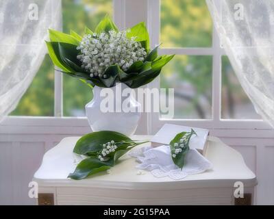 Encore la vie avec un splendide bouquet de fleurs Banque D'Images