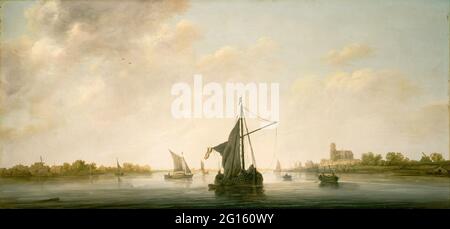 Aelbert Cuyp - une vue sur les Maas à Dordrecht Banque D'Images