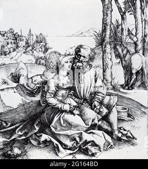 Albrecht Dürer - ILL couple assorti 1495 Banque D'Images